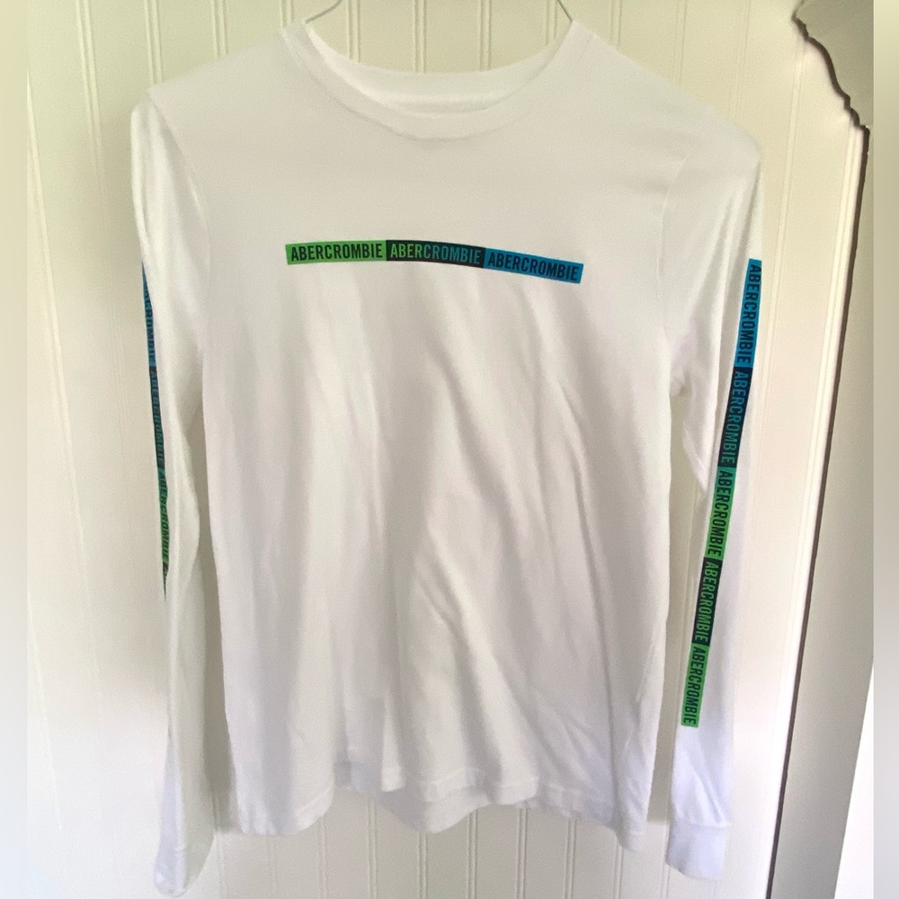Abercrombie Kids Boys 15/16 White Long Sleeve T-Shirt